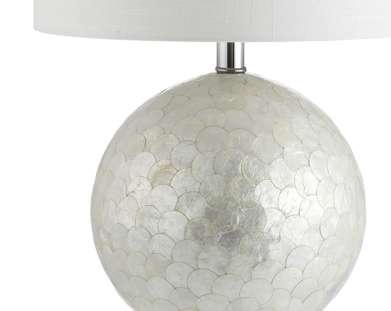 Globe With Drum Shade - White