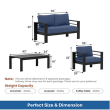 Load image into Gallery viewer, Outdoor Patio Set, All-Weather With Thick Cushions
