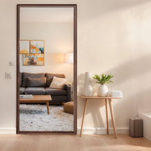 Load image into Gallery viewer, Wood Square Framed Cheval Mirror - Burnished Brown
