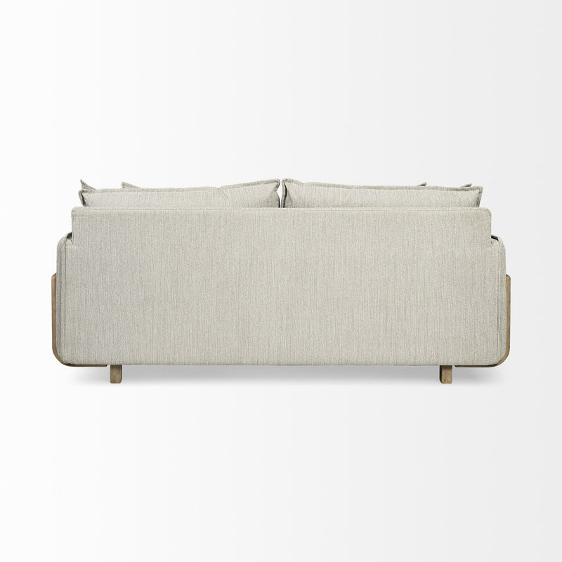 Fabric Sofa With Toss Pillows - Gray