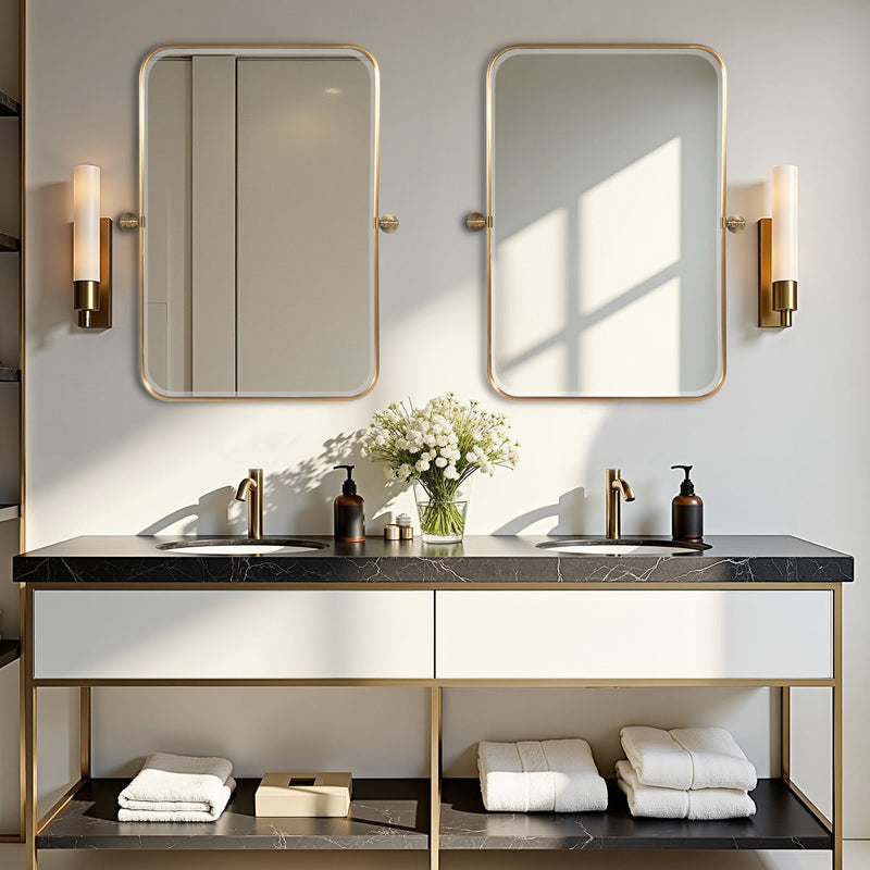 36'' Framed Bathroom Vanity Mirror - Gold