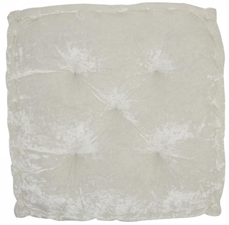 24" X 24" Polyester Solid Color Floor Cushion - Ivory