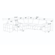 Load image into Gallery viewer, Upholstered Large Arms Sectional With Recliner Seats

