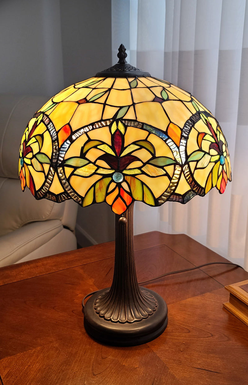 12" x 21" x 23" Metal Two Light Candlestick Vintage Look Table Lamp With White Shade - Dark Brown