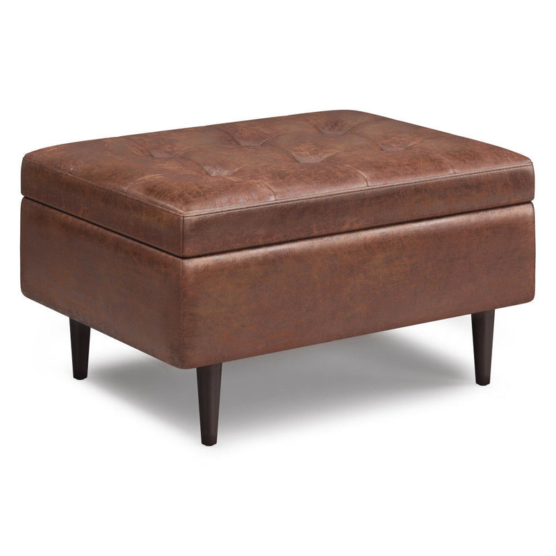 34" Upholstery Storage Ottoman - Brown