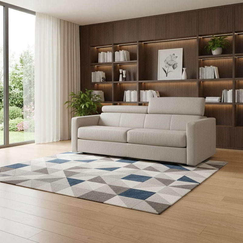 Leather Sleeper Sofa - Gray