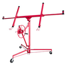 Load image into Gallery viewer, Drywall Panel Lifter Drywall Panel Hoist Jack Lifter Jack Rolling Caster Panel Hoist 11Ft - Red
