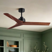 Load image into Gallery viewer, Ceiling Fan Without Light, DC Motor, No Light, Quiet Reversible Ceiling Fan For Living Room - Black
