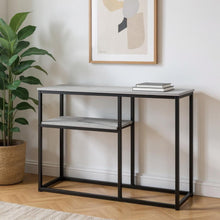 Load image into Gallery viewer, Frame Console Table With Storage - Gray And Black
