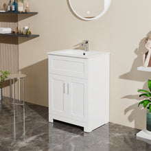 Load image into Gallery viewer, Sink Bathroom Vanity Laundry Cabinet Combo - White
