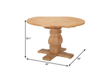 Load image into Gallery viewer, Solid Wood Pedestal Base Top Dining Table - Brown
