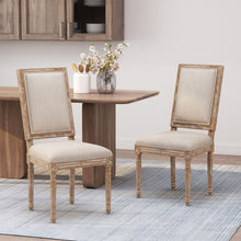 Load image into Gallery viewer, French Country Style Dining Chair With Upholstered Seating And Fluted Legs

