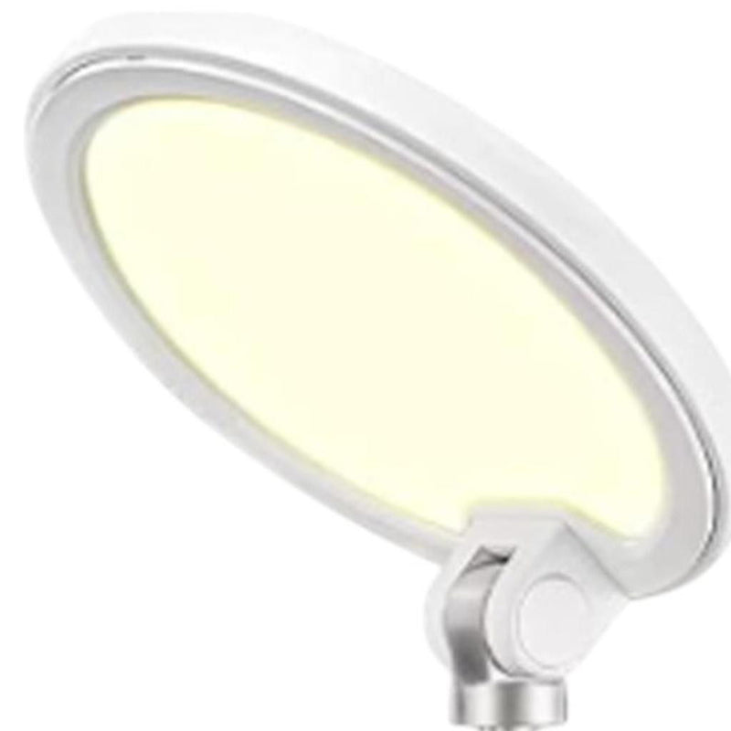 22" Metal And Plastic Adjustable Portable Desk Lamp LED With Phone Clamp - White