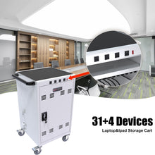Load image into Gallery viewer, Mobile Charging Cart For Tablets Laptops 35, Device Capacity Matt Metal
