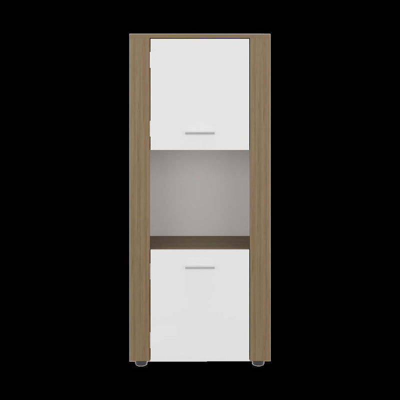 One Tier Bookcase With One Door (724351) - Beige