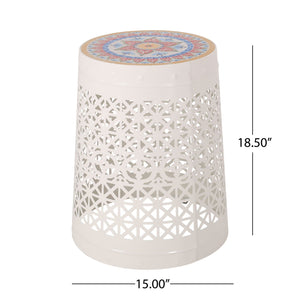 Cranbrook - Side Table With Tile Mosaic Top