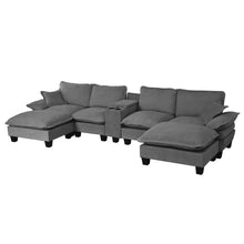 Load image into Gallery viewer, Modular Cloud Couch Sofa With Cup Holders &amp; Storage, USB Port
