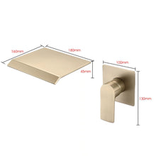 Load image into Gallery viewer, Wall Mount Bathtub Faucet With Waterfall Tub Spout And Single Handle Stainless Steel
