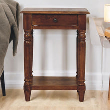 Load image into Gallery viewer, Turned Legs Drawer Table
