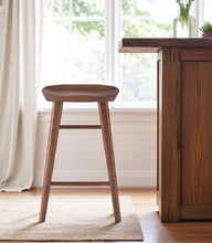 Load image into Gallery viewer, Backless Counter Height Bar Chair - Brown
