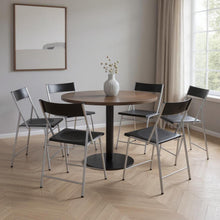 Load image into Gallery viewer, Folding Side Chairs (Set of 6) - Black / Silver
