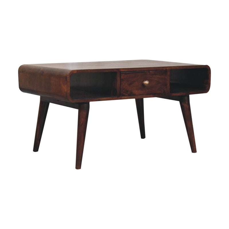 Solid Wood Solid Coffee Table With Drawer (717414) - Brown