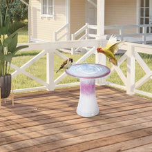 Load image into Gallery viewer, Birdbath For Patio, Garden - White / Pink
