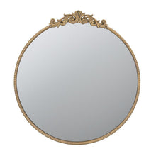 Load image into Gallery viewer, 32" Crowned Top Iron Framed Accent Mirror - Gold
