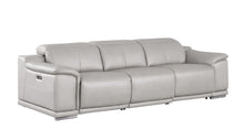 Load image into Gallery viewer, Leather Reclining USB Sofa - Ash / Gray
