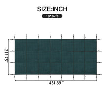 Load image into Gallery viewer, Rectangular Swimming Pool Safety Cover For Underground Pools - Green
