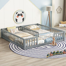 Load image into Gallery viewer, Double Floor Bed With Fence, Guardrails, Without Door
