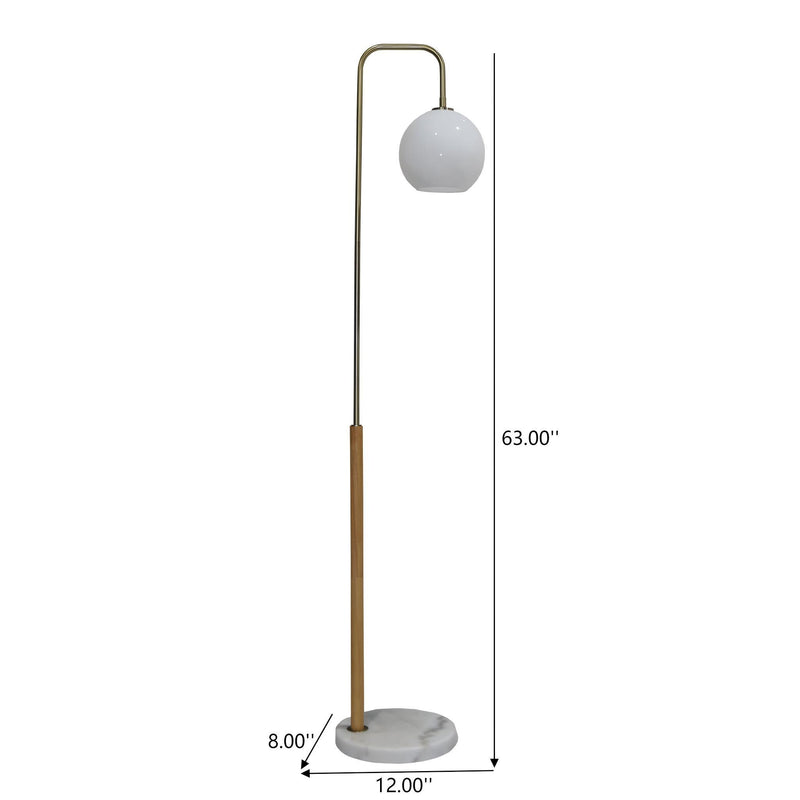Tall Corner Floor Lamp For Living Room - White