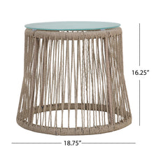 Load image into Gallery viewer, Boho Southport - Side Table With Glass Top
