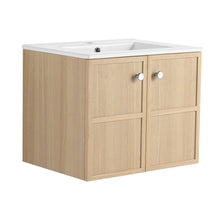 Load image into Gallery viewer, Wall Mounted Bathroom Vanity With Ceramic Sink And 2 Soft Closing Doors
