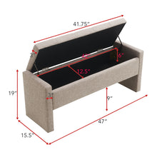 Load image into Gallery viewer, Modern Upholstered Large Bed End Bench With Storage
