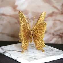 Load image into Gallery viewer, Double Butterfly Sculpture - Gold / Butter
