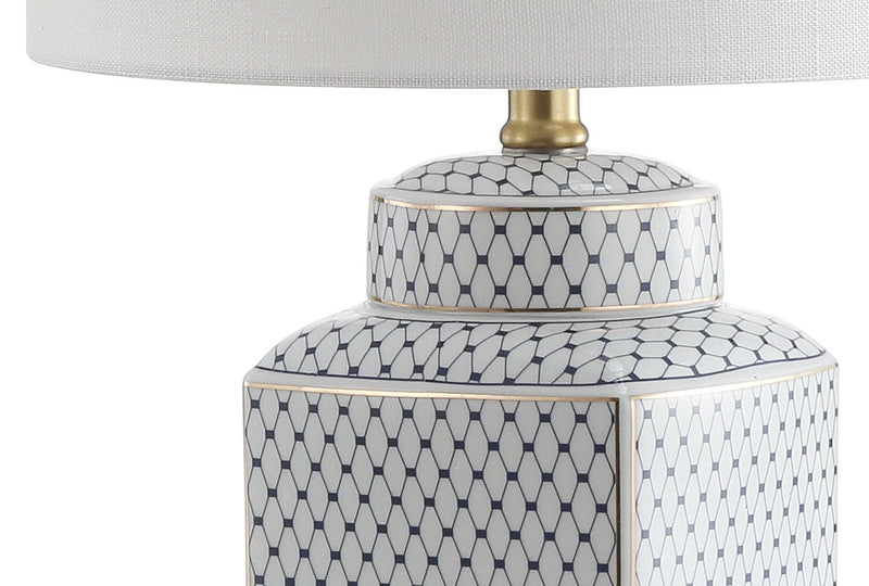 22" Novelty Table Lamp LED With Globe Shade - White