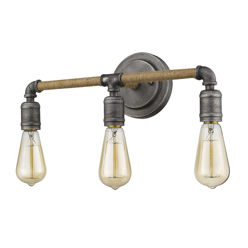 Metal Vanity Flush Mounted Sconce (398730) - Black