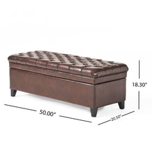 Load image into Gallery viewer, Juliana - Storage Ottoman With Birch Legs
