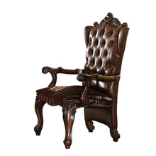Load image into Gallery viewer, Tufted And Redwood Upholstered Faux Leather Wing Back Dining Arm Chairs (Set of 2) - Brown
