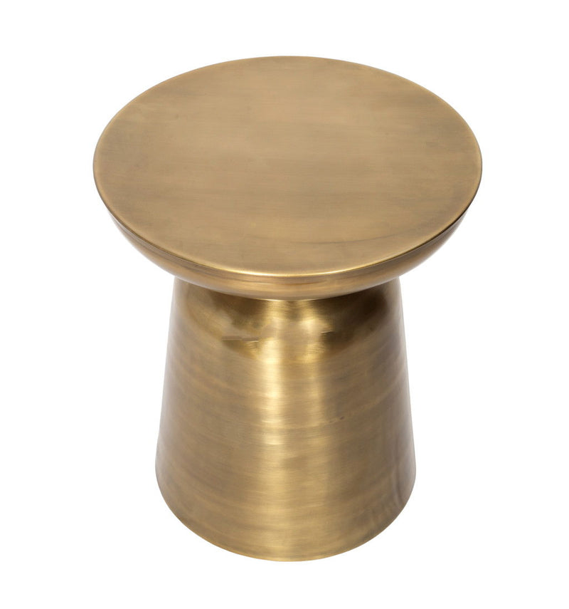 19" Iron Round End Table - Gold