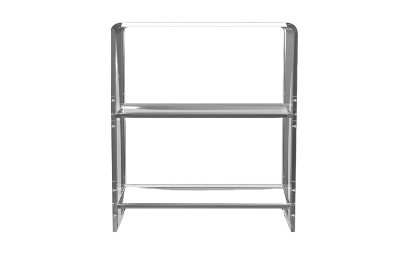 Plastic Two Tier Bookcase - Clear