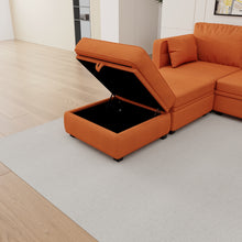 Load image into Gallery viewer, UNITED WE WIN Modular Sectional Sofa U Shaped Modular Couch with Reversible Chaise Modular Sofa Sectional Couch with Storage Seats
