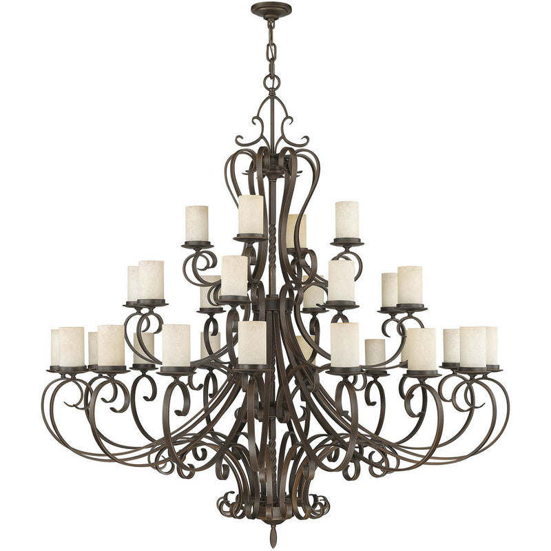64" Multi Light Metal Dimmable Chandelier With Shades - Bronze