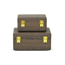 Load image into Gallery viewer, Hand Painted Decorative Box (Set of 2) - Dark Brown
