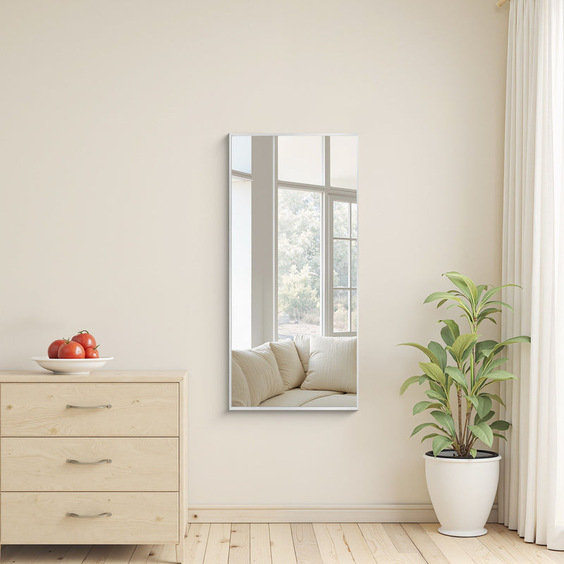 Metal Framed Bathroom Vanity Mirror - Silver