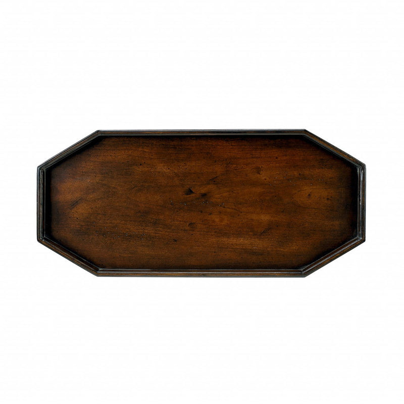 End Table With Two Shelves - Dark Brown