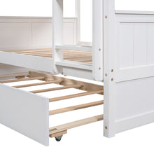 Load image into Gallery viewer, Full Over Full Bunk Bed with Twin Size Trundle, White ( old sku: LP000250AAK )
