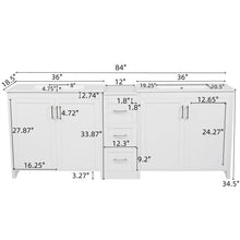 Load image into Gallery viewer, Double Sink Bathroom Vanity With Quartz Countertop
