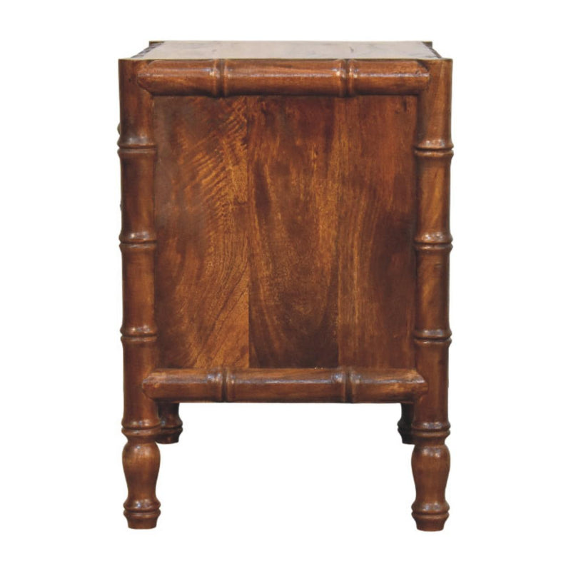 Solid Wood Two Drawer Nightstand (738440) - Brown